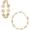 Tasha Cz Cluster Hoop Earrings In Metallic