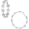 Tasha Cz Cluster Hoop Earrings In Metallic