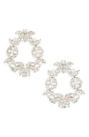 Tasha Cz Cluster Open Circle Earrings In Metallic