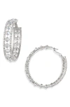 Tasha Cz Hoop Earrings In Metallic