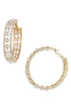 Tasha Cz Hoop Earrings In Metallic