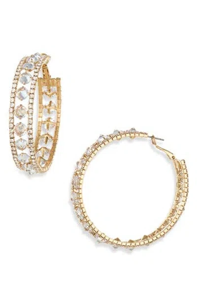 Tasha Cz Hoop Earrings In Metallic