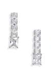 Tasha Cz Linear Drop Earrings In White