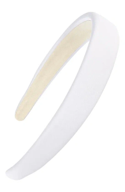Tasha Denim Padded Headband In White Denim