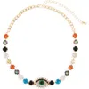 Tasha Evil Eye Crystal Necklace In Multi