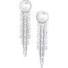 Tasha Faux Pearl & Crystal Fringe Drop Earrings