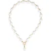 Tasha Faux Pearl Pendant Collar Necklace