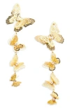 Tasha Filigree Butterfly Drop Earrings