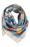 Tasha Floral Satin Scarf In Multi