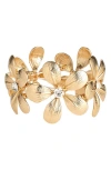 Tasha Flower Station Bracelet In Gold/ Crystal