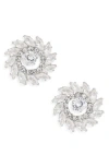 Tasha Flower Stud Earrings In Silver