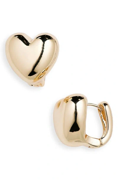 Tasha Heart Stud Earrings In Gold