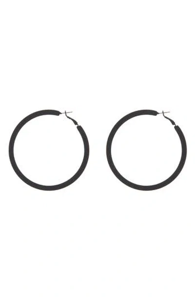 Tasha Hoop Earrings In Black