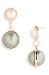 Tasha Imitation Pearl Ball Drop Earrings In Green