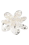 Tasha Imitation Pearl Flower Claw Clip In Silver
