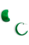 Tasha Iridescent C Hoop Earrings In Green