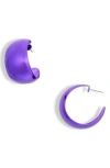 Tasha Iridescent C Hoop Earrings In Purple