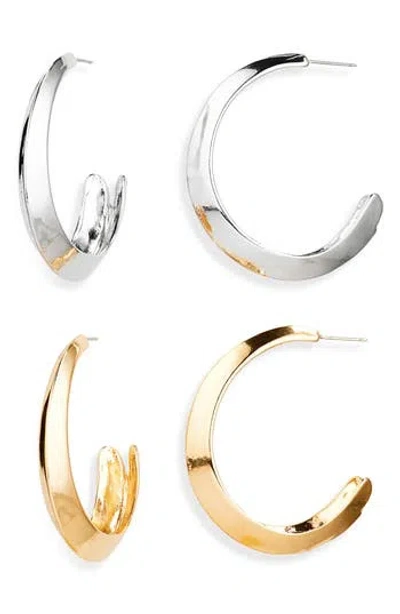 Tasha Knife Edge Hoop Earrings In Multi