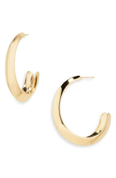 Tasha Knife Edge Hoop Earrings In Gold