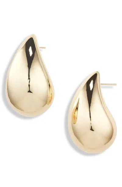 Tasha Large Chunky Teardrop Earrings In Gold
