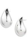 Tasha Large Chunky Teardrop Earrings In Silver