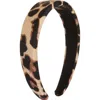 Tasha Leopard Padded Headband In Brown