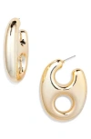 Tasha Link Hoop Earrings In Gold