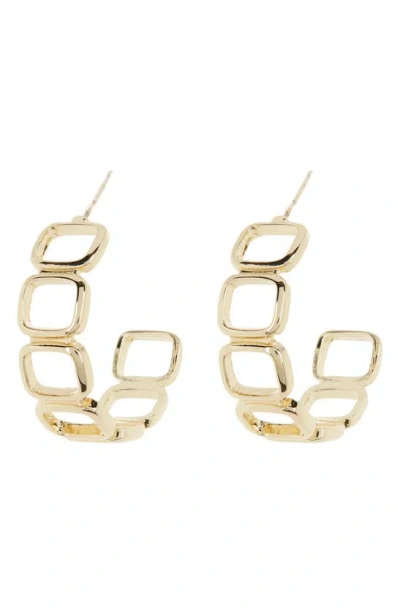 Tasha Link Hoop Earrings In Gold