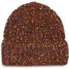 Tasha Marled Confetti Cuffed Beanie In Brown