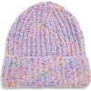 Tasha Marled Confetti Cuffed Beanie In Pink
