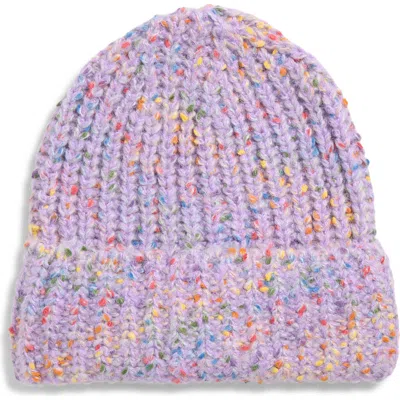 Tasha Marled Confetti Cuffed Beanie In Pink