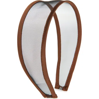 Tasha Mesh Headband In Brown