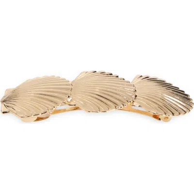 Tasha Metal Shell Barrette In Neutral