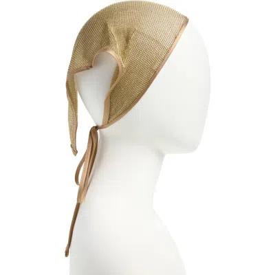 Tasha Metallic Head Scarf In Gold