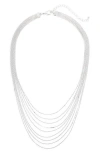 Tasha Multichain Layered Necklace In Silver