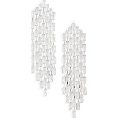 Tasha Multiple Strand Cubic Zirconia Chandelier Earrings In Silver