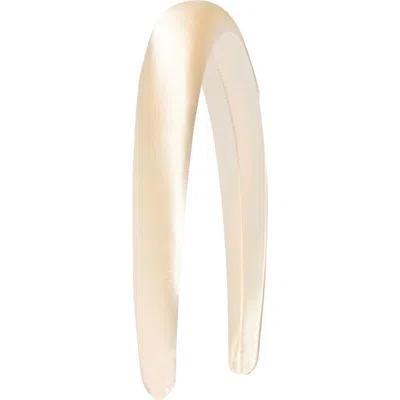 Tasha Padded Satin Headband In Gold