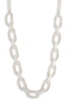 Tasha Pavé Crystal Chain Necklace In Silver
