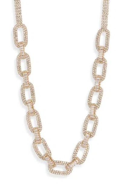 Tasha Pavé Crystal Chain Necklace In Gold