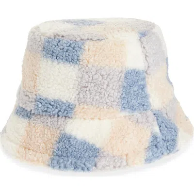 Tasha Plaid Fleece Bucket Hat In Multi