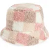 Tasha Plaid Fleece Bucket Hat In Multi