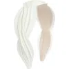 Tasha Pleated Headband In Ivory