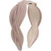Tasha Pleated Headband In Taupe