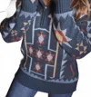 Tasha Polizzi Banner Elk Quarter Zip Sweater In Blue In Blue