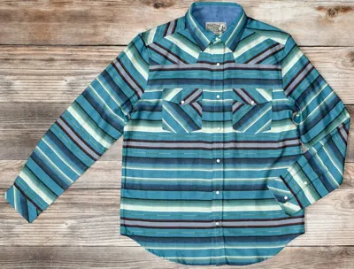 Tasha Polizzi Clyde Pearl Snap Shirt In Blue Multi