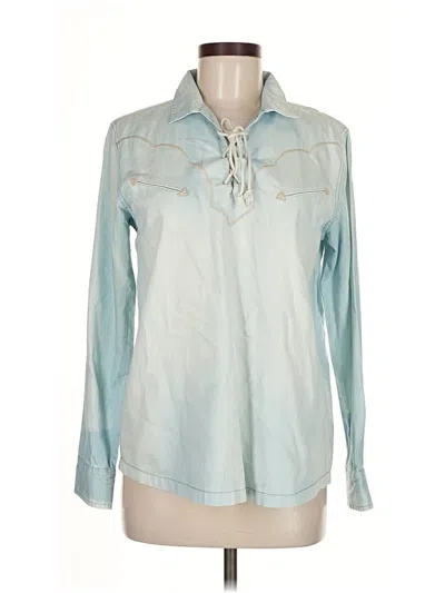 Pre-owned Tasha Polizzi Collection Long Sleeve Blouse In Blue