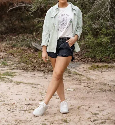 Tasha Polizzi Dottie Shirt In Washed Blue