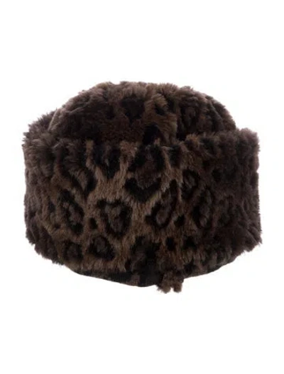 Pre-owned Tasha Polizzi Fur Hat In Brown