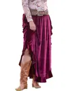 Tasha Polizzi Gala Skirt In Dark Red In Pink