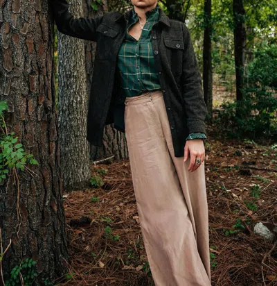 Tasha Polizzi Maude Shacket In Grey In Green